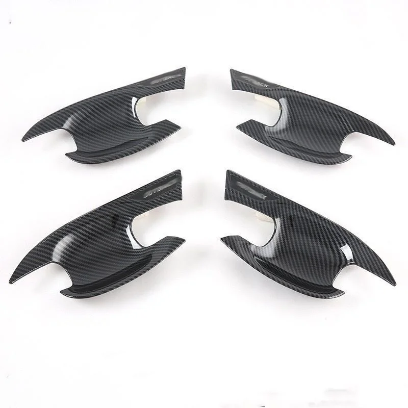 

4 шт. узор из углеродного волокна для Subaru Outback 2021 наружная дверная ручка чаша декоративная крышка отделка наклейки аксессуары