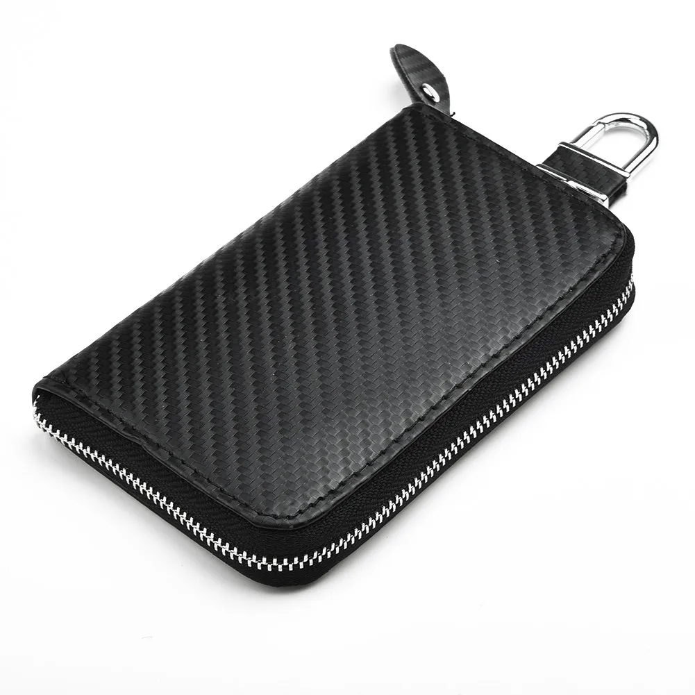 

Car Key PU Leather RFID Signal Blocker Case Faraday Cage Fob Security Protection Pouch Keyless Blocking Bag Key Case Pouch