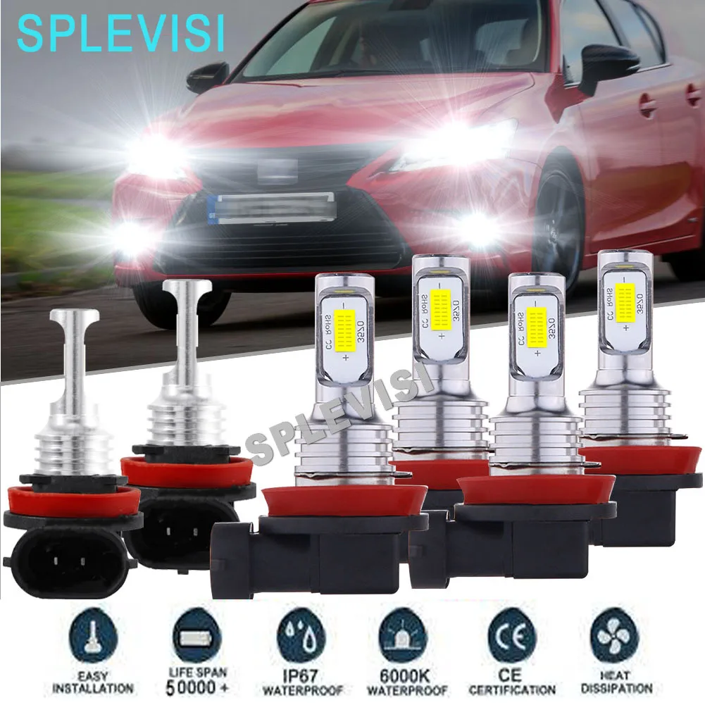 

LED Headlight Fog Light Hi Low Beam Bulbs HID White For Lexus CT200h 2011 2012 2013 2014 2015 2016 2017