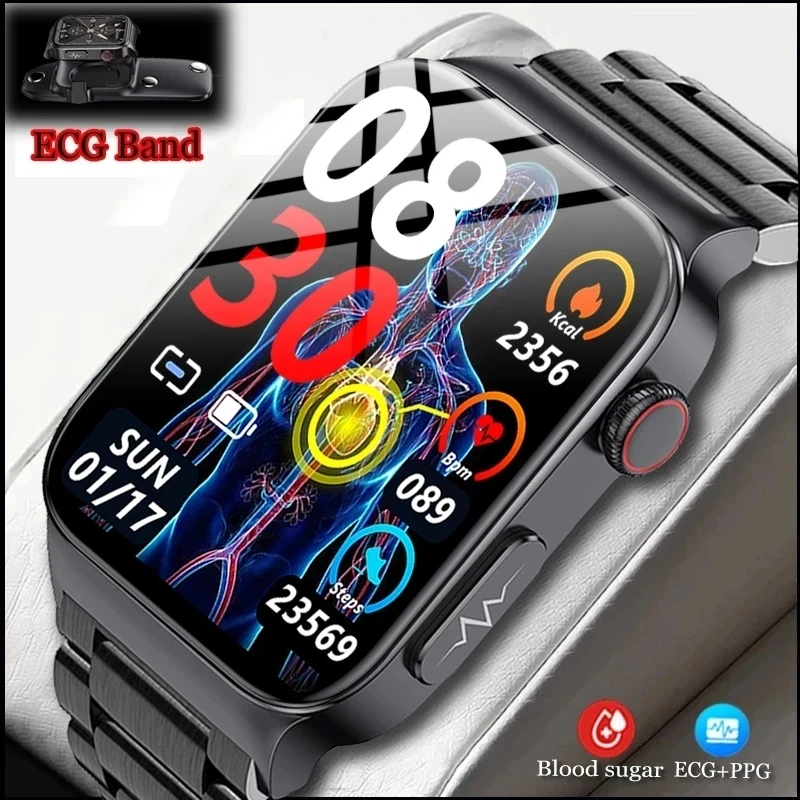 

Новинка, умные часы для мужчин, Измерение частоты сердечных сокращений, измерение уровня сахара в крови