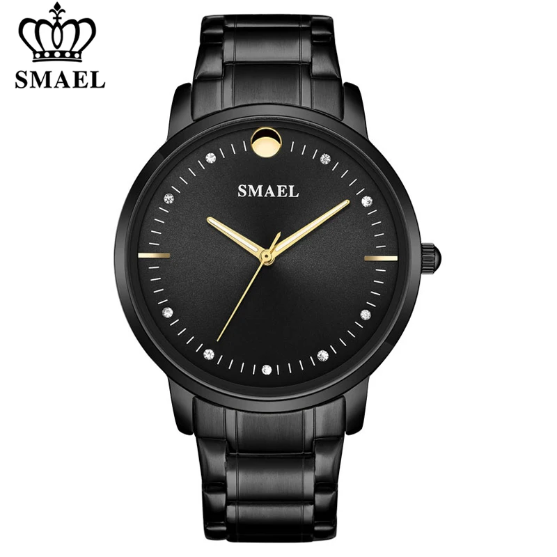 

SMAEL Fashion Quartz Men Watch Leather Top Brand Luxury Waterproof Mens Casual Date Sport Watches Clock Relogio Masculino