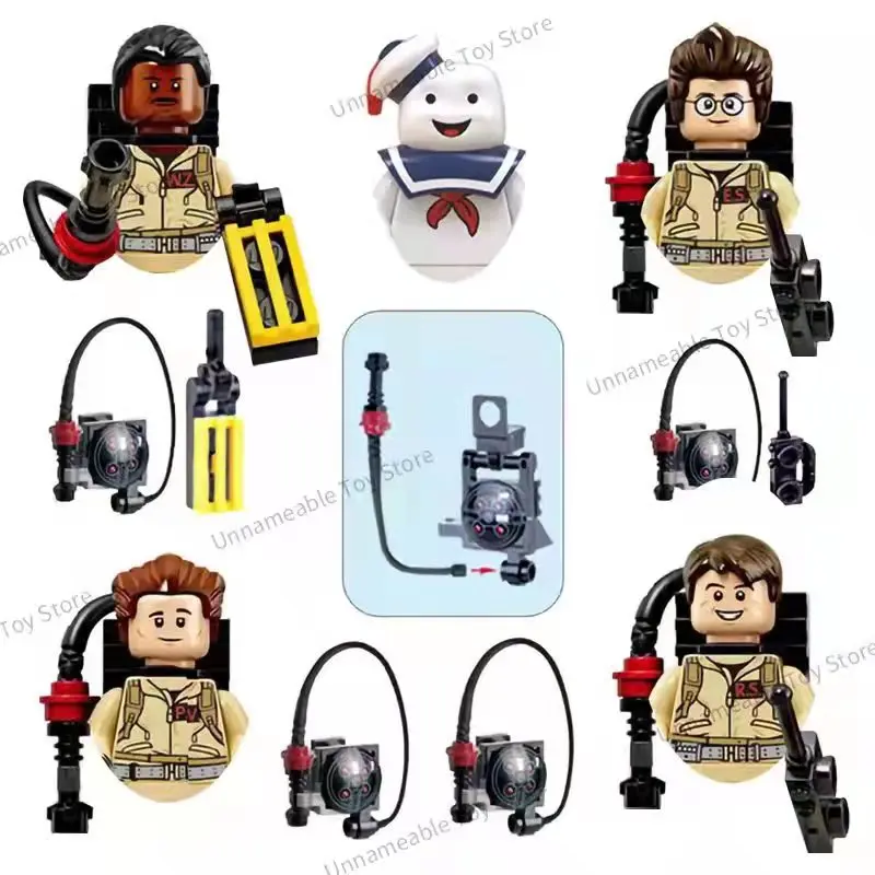 

Ghostbuster Action Figure Set Building Block Mini Doll Ghost Buster Film Set Dr. Peter Venkman Raymond Stantz Bricks Kids Toys