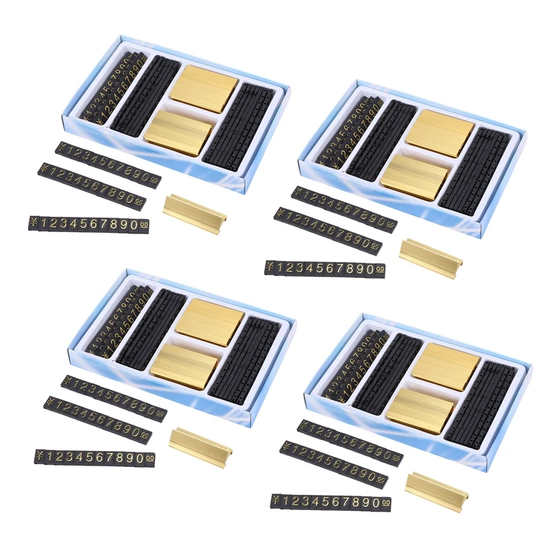 

PPYY-76 Groups Gold-Tone Metal, Arabic Numerals Together Price Tags