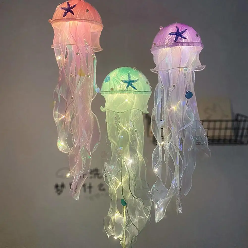 

Creative Jellyfish Lamp Jellyfish Hanging Decoration Atmosphere Hanging Birthday Chimes Gifts Lantern Party Lamp Decor Wind A5Z4