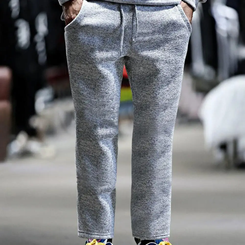 

Super Soft 1 Set Sporty Good Touch Solid Color Hoodie Pants Male Sweatshirt Sweatpants Drawstring for Sports