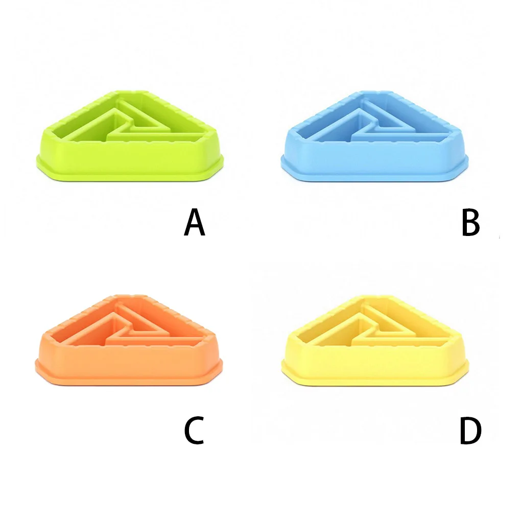 

Triangular Shape Large Pet Slow Eating Feeder Animal Antislip Portable Bowls Anti-choking Dish Trays Pets Supplies Green