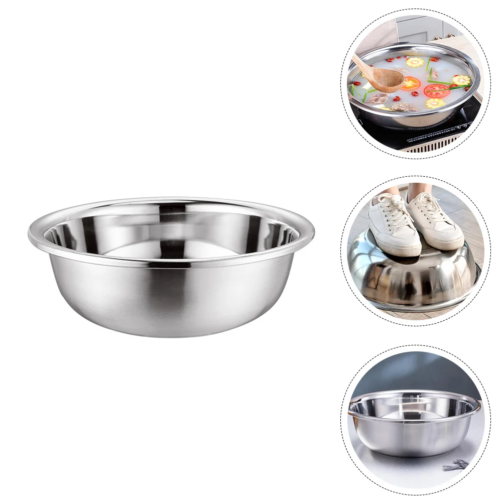 

Stainless Steel Metal Basin Deep Heavy Duty Metal Salad Bowl Mirror Finish Storage Nesting Bowls For Cooking Serving Prepping