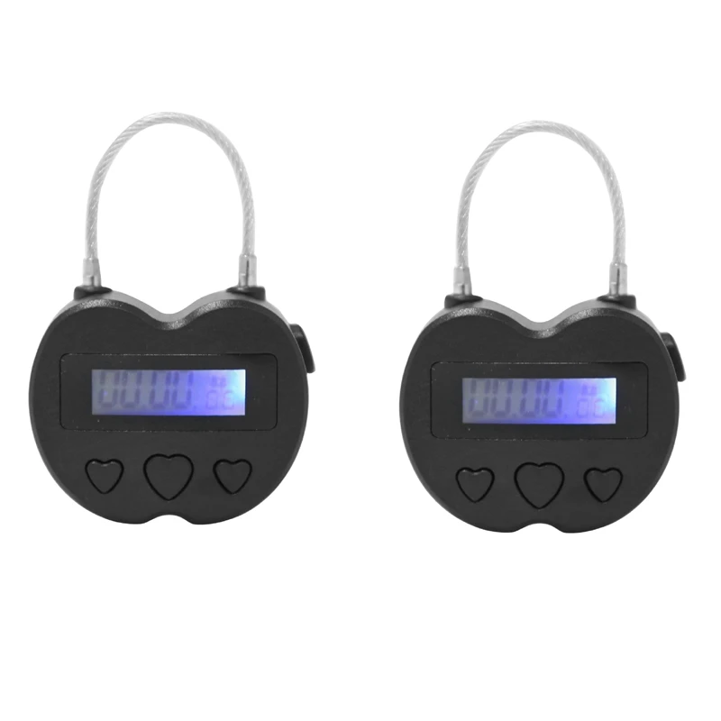 

Hot 3C-2X Smart Time Lock LCD Display Time Lock Multifunction Travel Electronic Timer,USB Rechargeable Temporary Timer Padlock