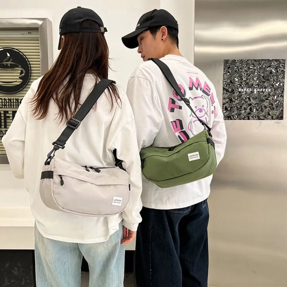 Однотонная сумка-мессенджер 2024 модная вместительная сумка через плечо на молнии