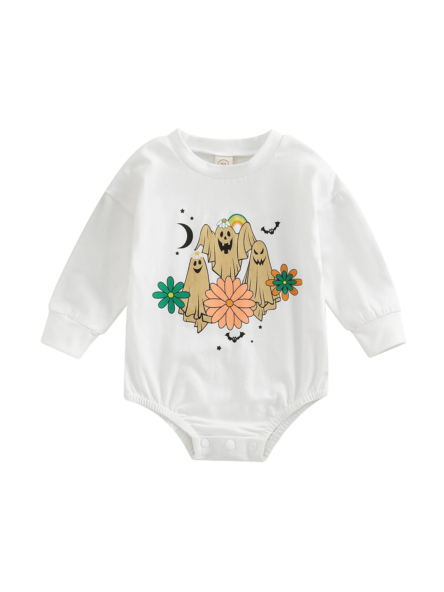 

Костюм для новорожденных девочек на Хэллоуин Толстовка комбинезон боди с круглым вырезом осенняя одежда