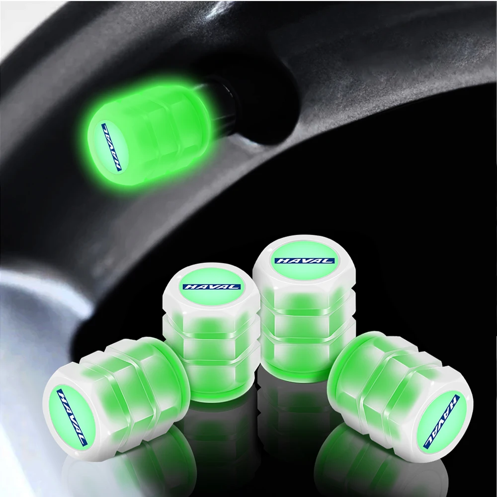 

4pcs Luminous Car Wheel Tire Valve Stem Caps Covers Motorcycle Bicycle Auto Accessories For Haval jolion f7 h6 f7x h2 h3 h5 h7
