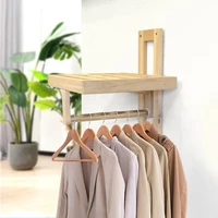 coat rack modern minimalist bedroom solid wood wall wall hanging coat hanger wall rack hook hanger