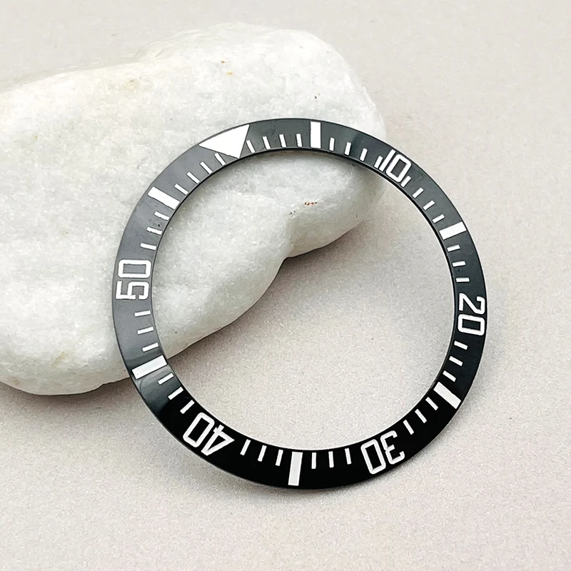Fashion 38mm Ceramic Sloped Bezel Insert Ring Inner Diameter 30.5mm Fits Seamaster Seiko Men's Watch Replacement Repair Parts