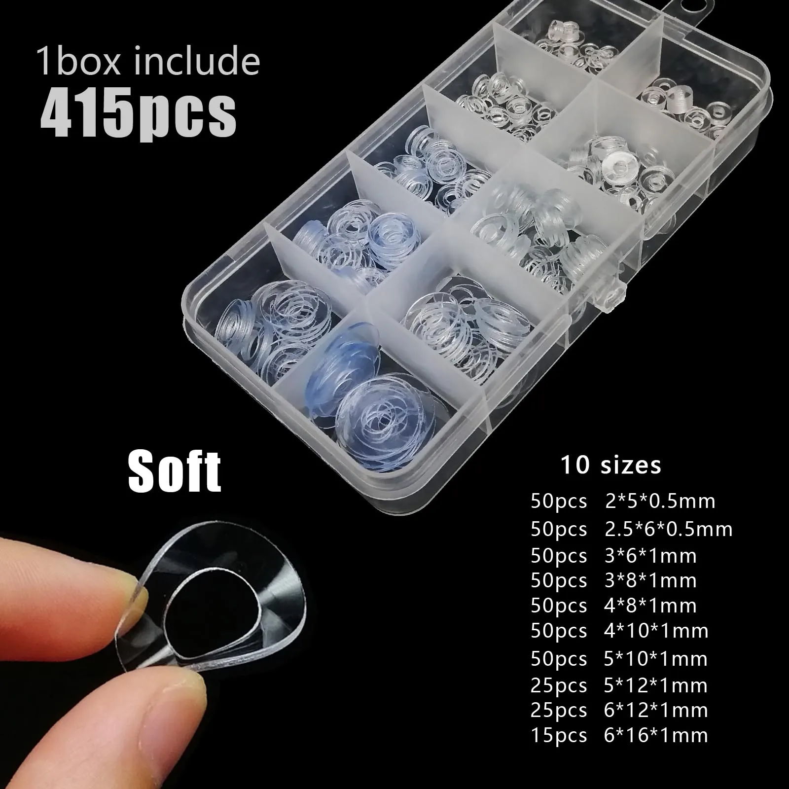 

Пластиковые шайбы Michastu, прозрачные, ПВХ, набор из 1400 шт.