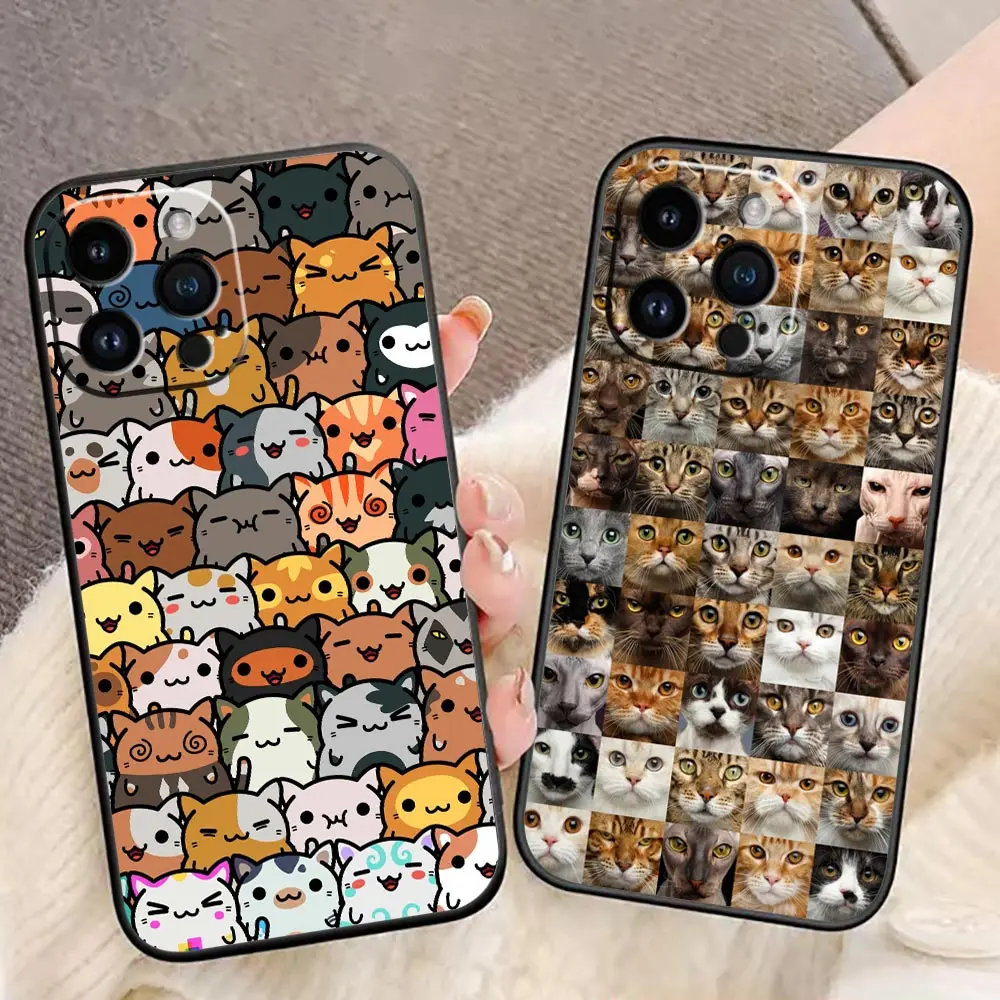 

Cute Funny Crying Cat Funda Coque Case For iphone Apple 14 13 12 11 Pro XS Max Mini X XR SE 8 7 6S 6 Plus Case Capa Shell Cover