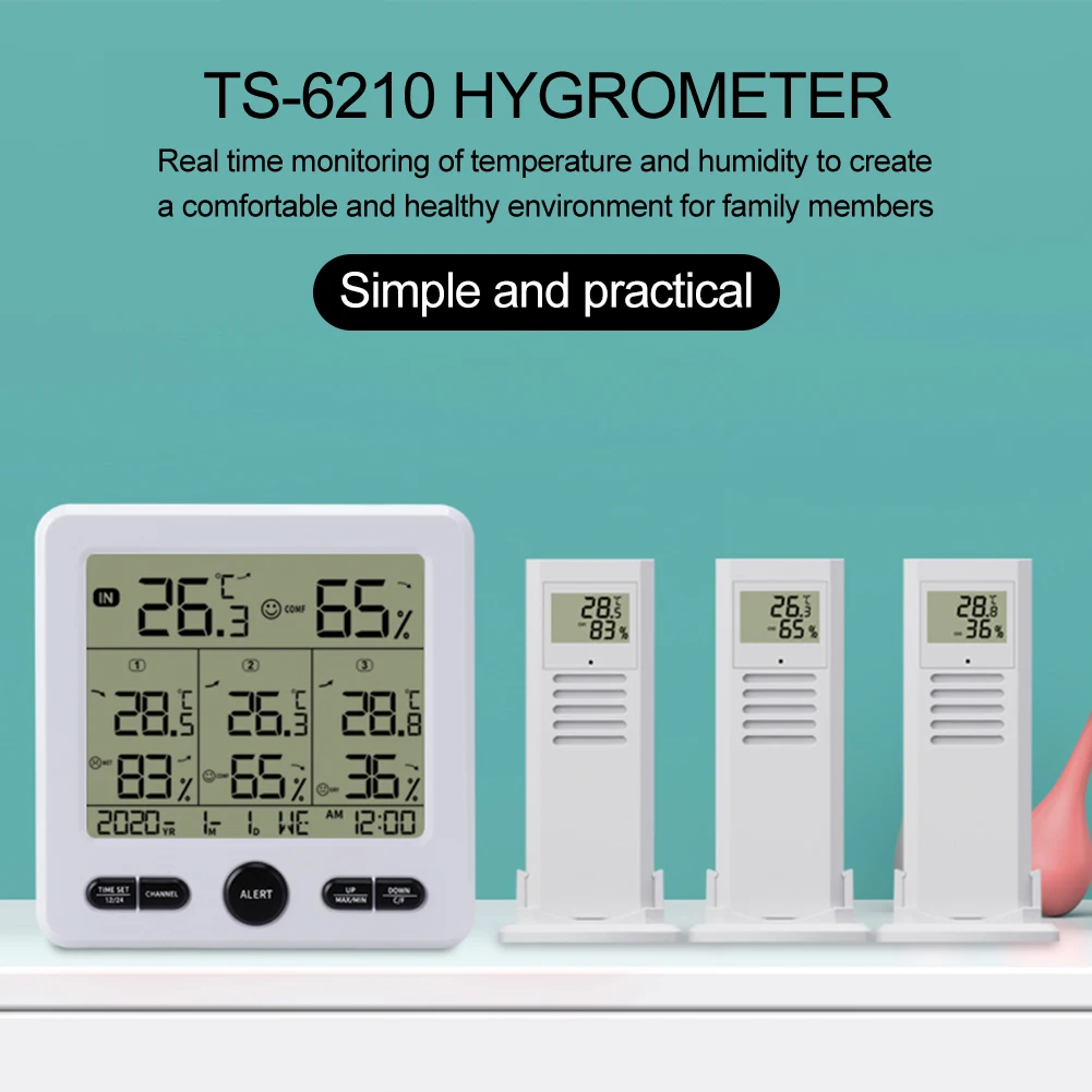 

Цифровой измеритель температуры и влажности с питанием от батарейки, гигрометр с питанием от 1 до 3, 5 в постоянного тока, точная сигнализация...