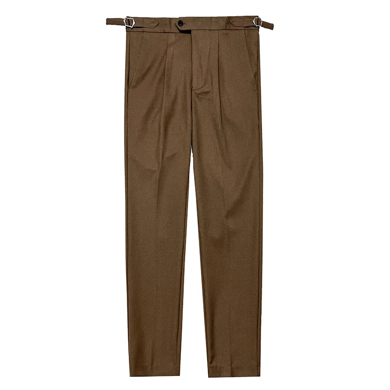 2024 высококачественные мужские костюмные брюки Neapolitan винтажные деловые