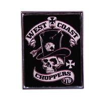 west coast helicopter skull enamel pin wrap clothes lapel brooch fine badge fashion jewelry friend gift