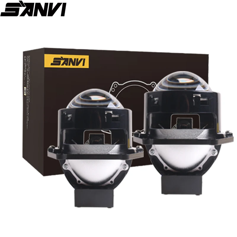 

SANVI 2 шт. 3,0 дюйма объектив проектора Bi светодиода для фар автомобиля дальнего света для Hella 3r G5 авто лампа обновление автомобильных фар аксессуары