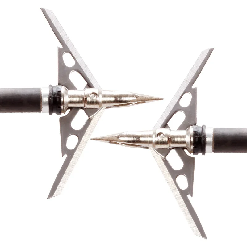 5PCS/Pack Hunting Archery Bolts Arrow Broadheads 2-Blade 100 Grain 2.3&quot Cut Tips Arrowhead Shooting Accessories ArrowPoint - купить по