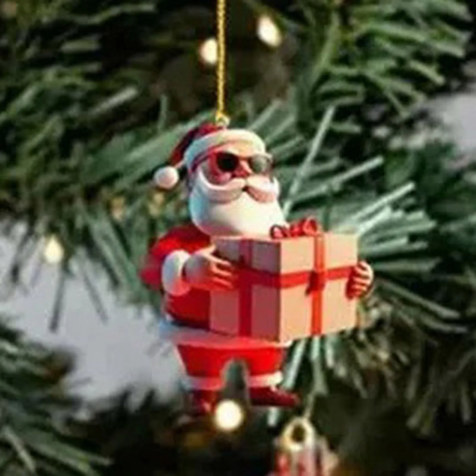 Рождественские елочные украшения Санта-Клауса 2023 интерьер автомобиля акриловая
