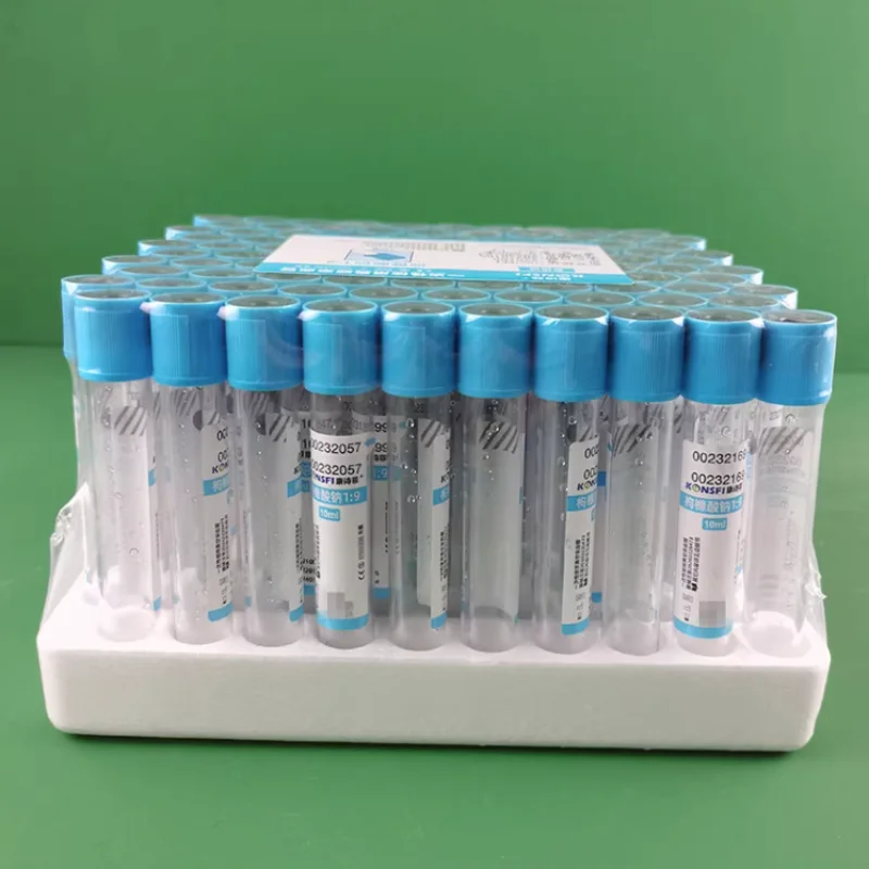 Стерильная вакуумная трубка для забора крови 10 мл с добавками цитрата натрия 1:9