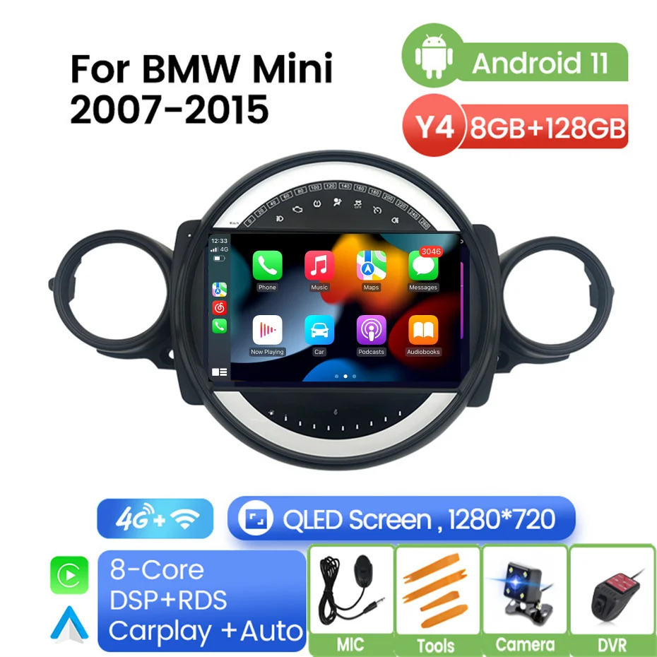 Автомобильный GPS-навигатор для Mini R56 R60 Cooper 2007-2015 Android Радио мультимедийный плеер