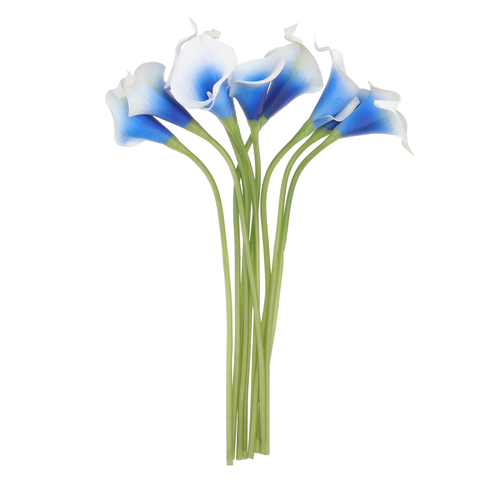 

Calla Lily Artificial Flowers Flower Liliesprops Bouquet Wedding Stem Fake Stems Faux Picasso Blue Centerpieces Floral Real