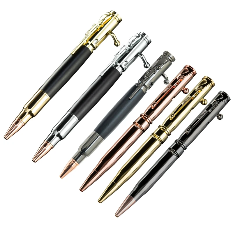 

Men Signature Gel Pen 1.0mm Metal Bolt Action Pen Quick Dry Black Ink Smooth Tip for Doodling Drawing Painting Boys Man