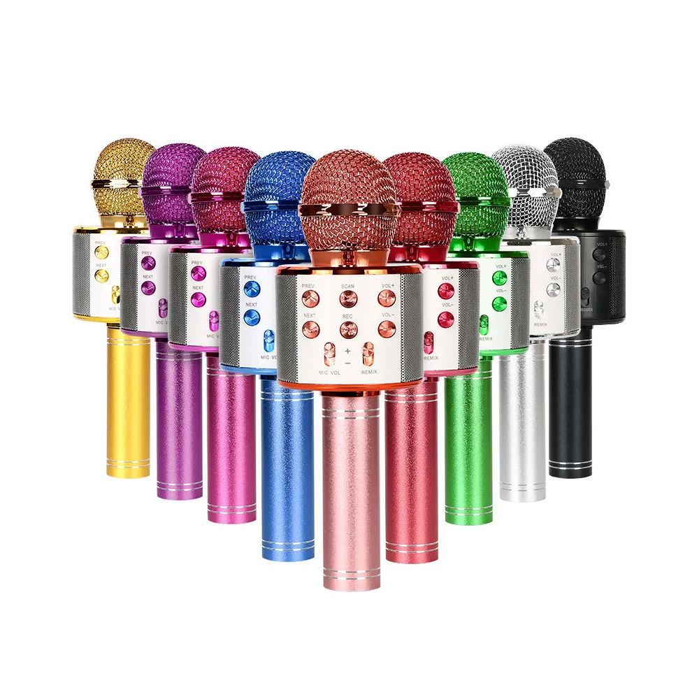 Беспроводной Bluetooth микрофон Koraoke Домашняя вечеринка портативный ручной динамик