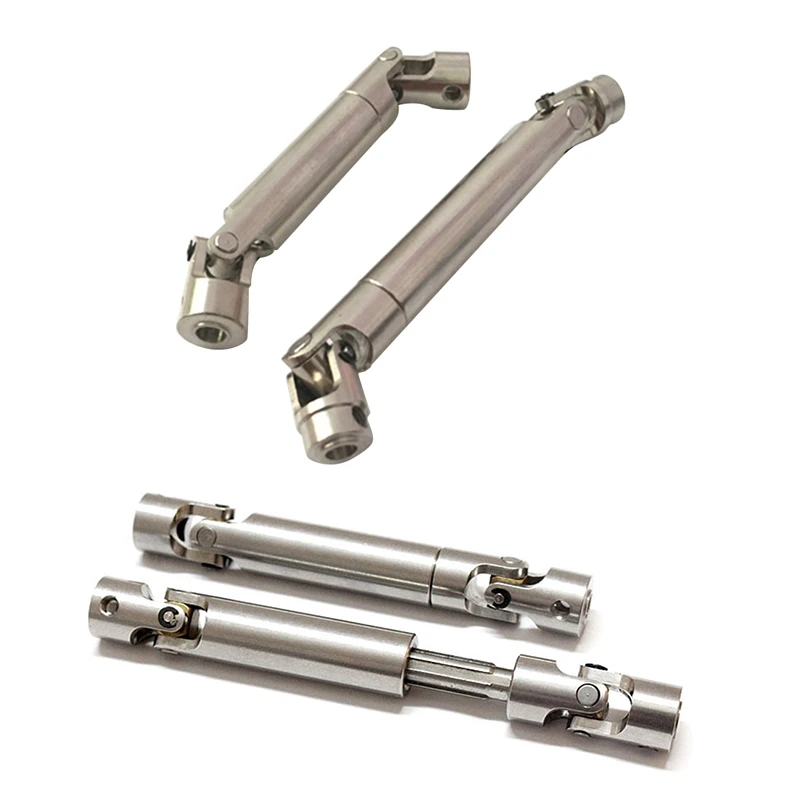 

4Pcs Scx10 Steel Universal Drive Shaft With Cvd 110-155Mm With Metal Drive Joint Shaft CVD RC Upgrade Parts 90115Mm