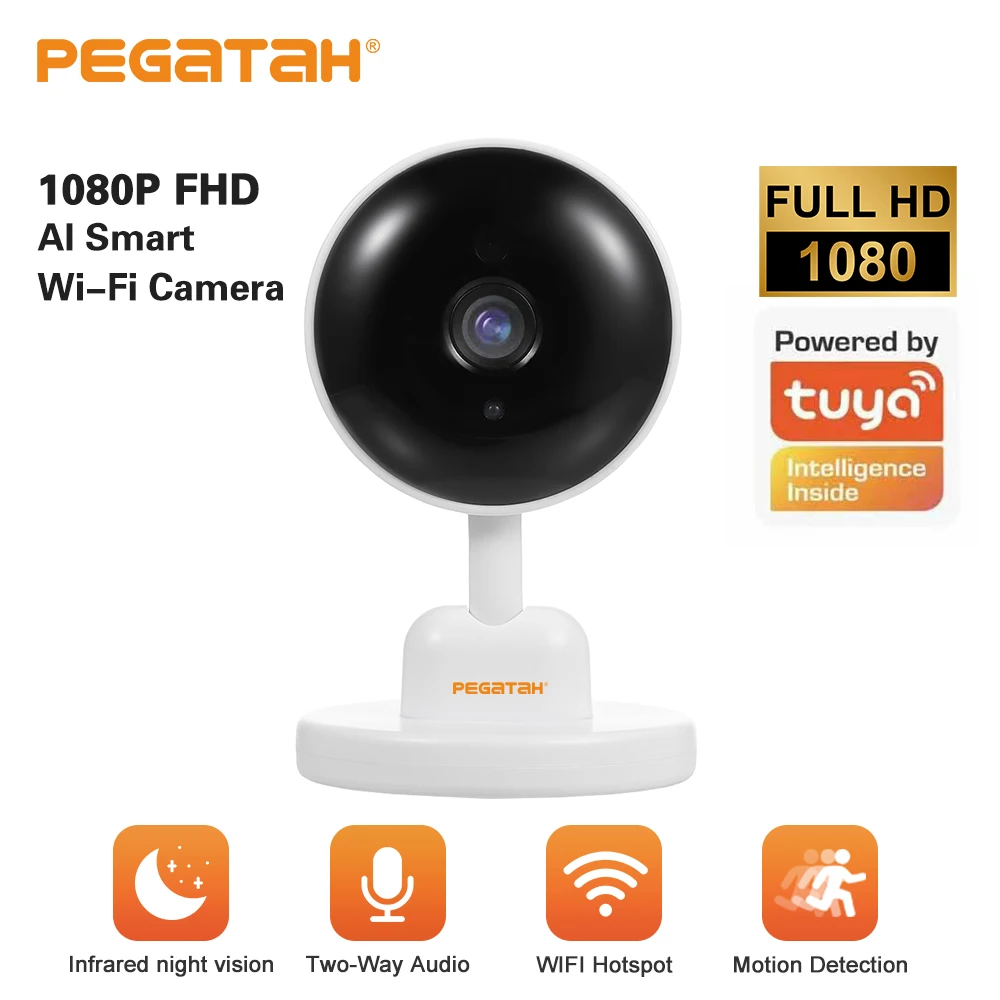 

3MP Tuya IP Camera WiFi Baby Monitor Smart Home Indoor CCTV Security AI Tracking Night Vision Audio Video Surveillance Cameras