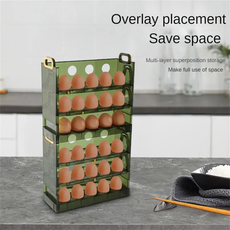 

Refrigerator Egg Storage Box Fridge Organizer Shelf Multi-layer Space Saving Egg Fresh-keeping Case Tray Kitchen Organizer