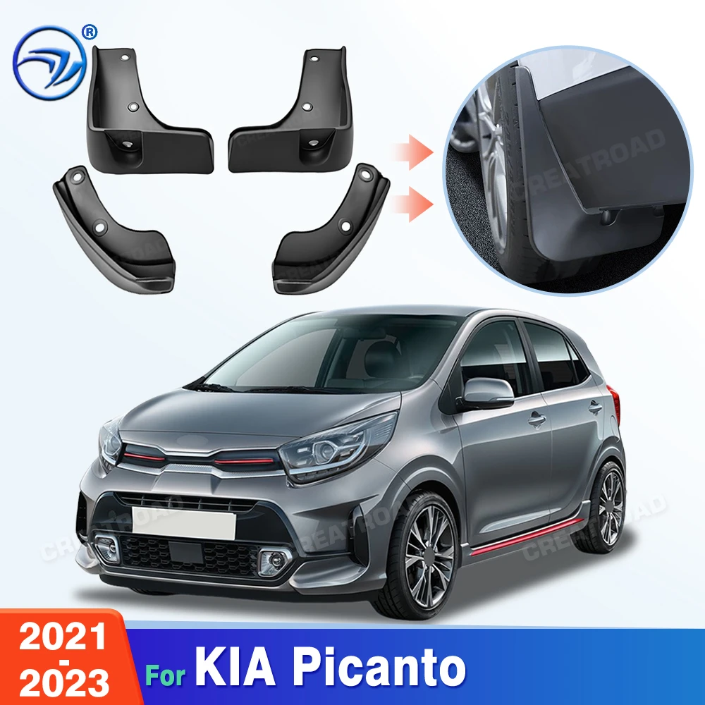 Фото Для KIA Picanto 2021 2022 2023: Брызговики, защита от грязи, автомобильные аксессуары №1