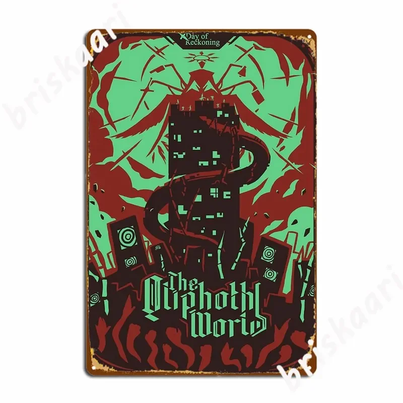 Фото Металлические вывески Qliphoth World, настенная пещера, клуб, бар, классические таблички, жестяная вывеска, плакаты №2