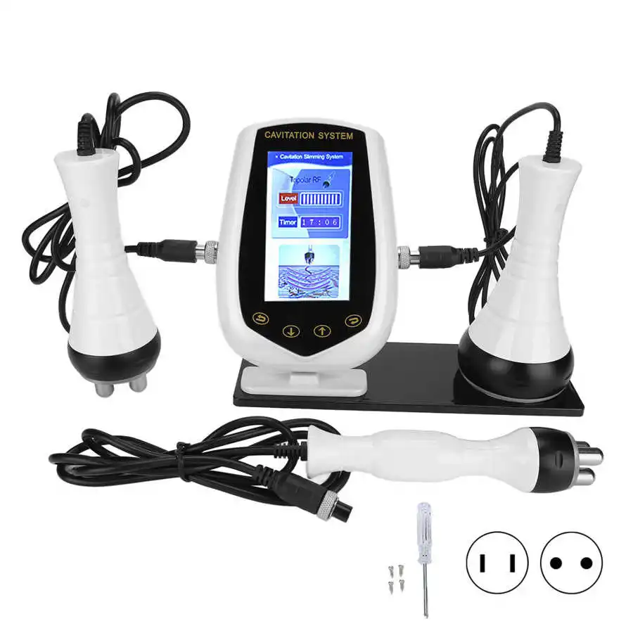 

Body Slimming Vacuum Machine Skin Tightening Fat Burning Machine with Tripolar Facial RF Head for Home Arm Leg Supplies