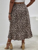 toleen clearance price plus size women brown haft dress causal leopard print skirt 2022 chic elegant large dresses clothing