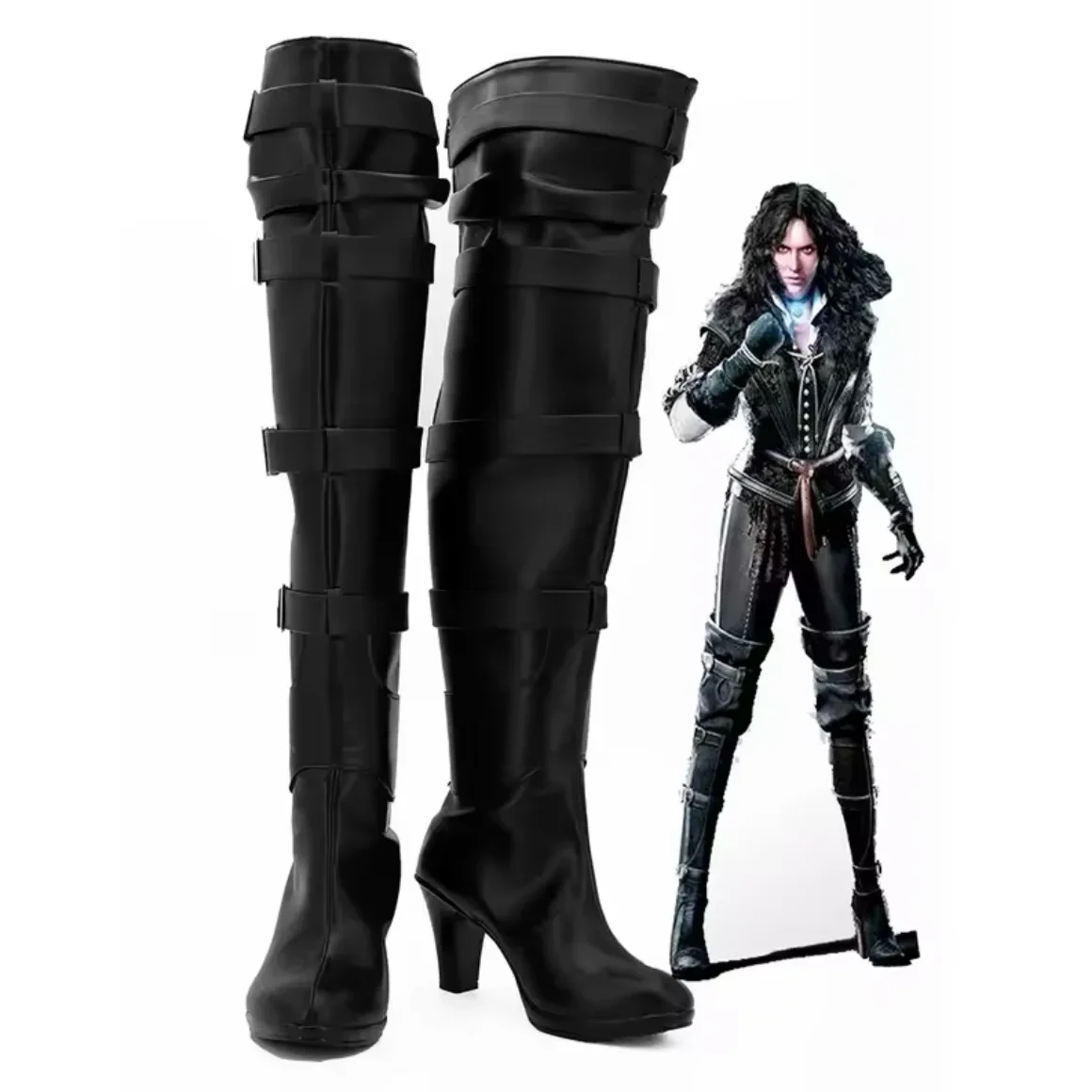Фото Yennefer обувь для косплея легенда Yennefer of Vengerberg женские ботинки для косплея на Хэллоуин Yennefer на заказ №1
