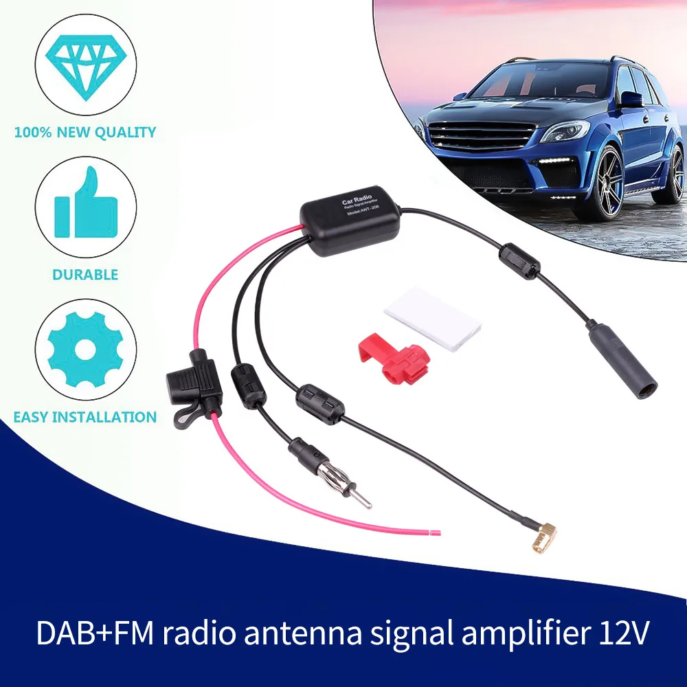 Автомобильная радиоантенна kebidu 3 в 1 12 В усилитель сигнала DAB FM AM с защитой от помех
