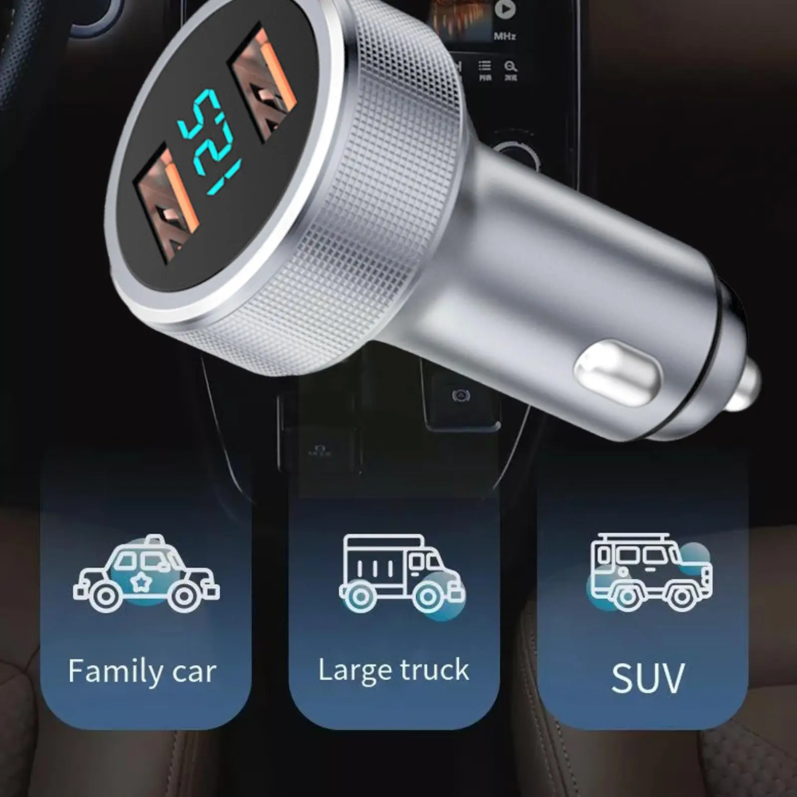 

36W Dual USB Car Charger Fast Charging For IPhone Xiaomi Huawei FCP AFC QC3.0 PD Type C Quick Charge Phone Adapter Car Char C9O3