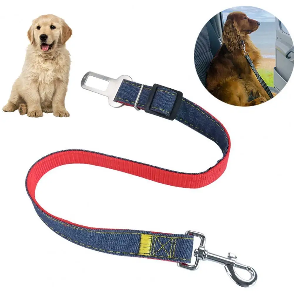 

Pet Dog Cat Car Seat Belt Dog Accessories Adjustable Harness Lead Leash Small Medium Travel Clip Puppy Collar Leash Pet Supplies
