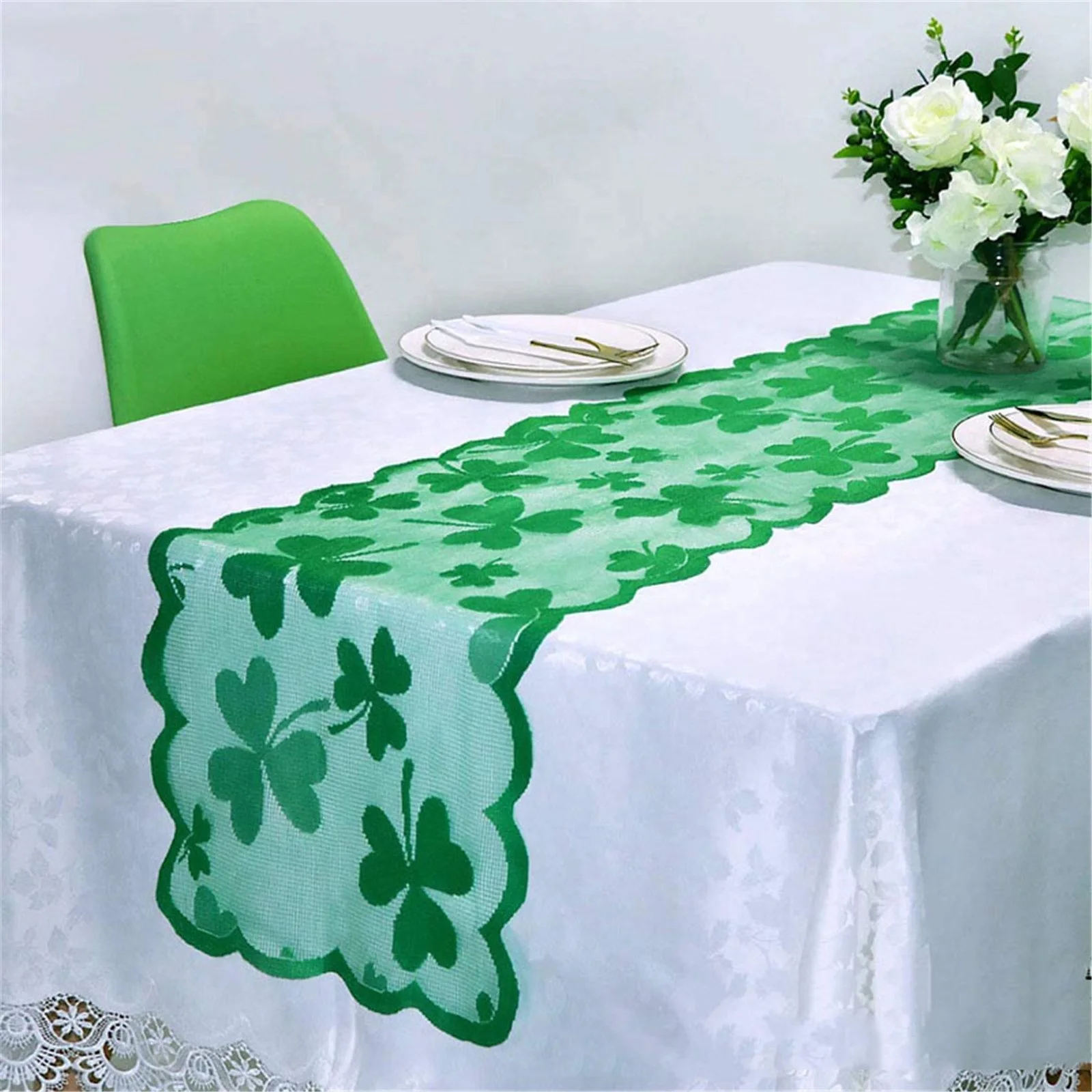 

Nordic Style Tablecloth St. Patrick'S Day Decoration Dinning Table Cover Wedding Party Rectangular Table Cloth Home Kitchen Deco