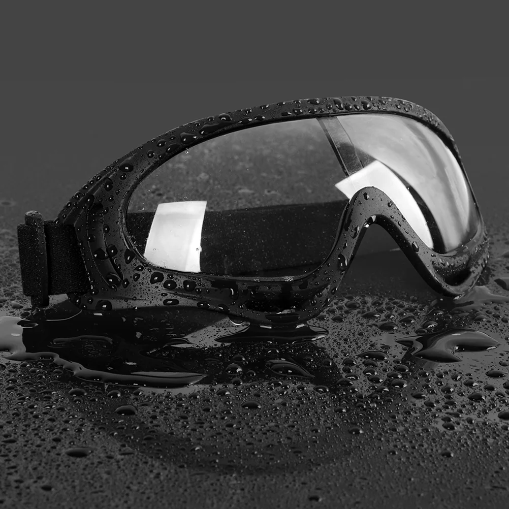 

Outdoor Cycling Glasses Simple Skiing Sandproof Glasses Motorcycle Dust Proof Wind Proof Glasses for Men (Black)