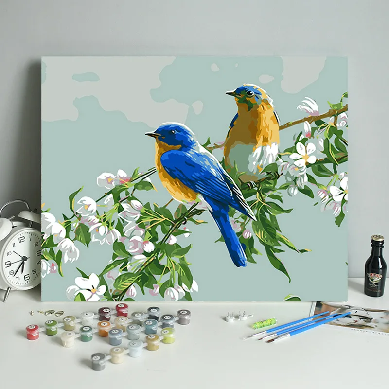 

3495Ann-Tulip diy Цифровая масляная живопись, картина маслом, акриловая Цветочная живопись, взрыв, ручная работа, пейзаж, живопись