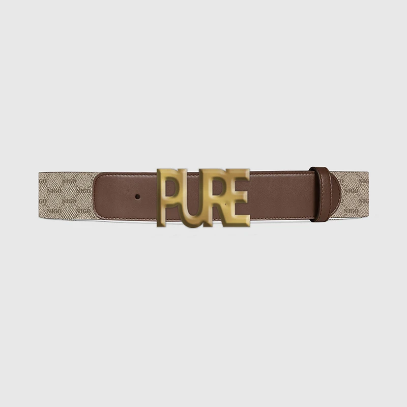 

NIGO Free Shipping Leather Canvas Buckle Belt #59335