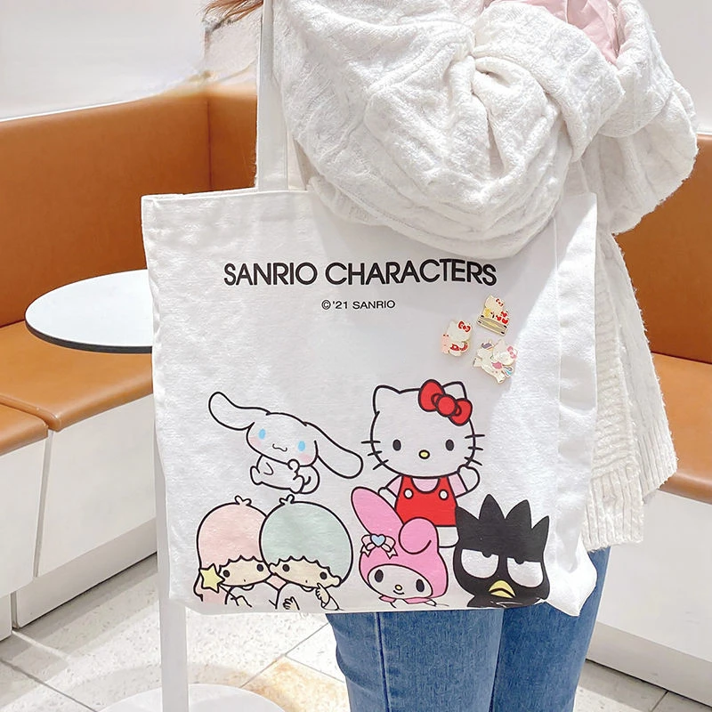 

Kawaii Sanrioed Anime Cartoon series Cinnamonll HelloKitty Creative cute two-dimensional backpack handbag girl heart gift