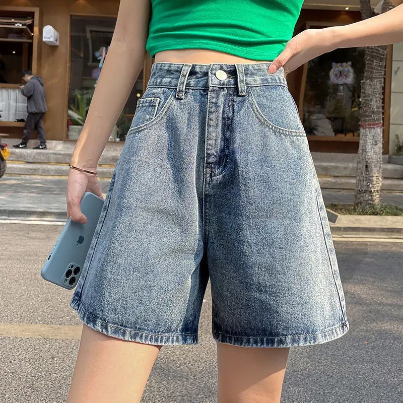 

Women's Denim Shorts High Waist Cheap Stuff Things for Summer Short Y2k Fashion Woman Clothes Skirt Pants Korean Streetwear Jean