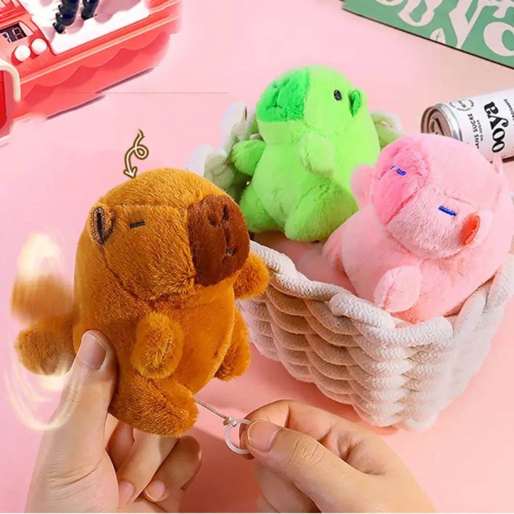 Плюшевая подвеска Wagging Tai Capybara креативная мягкая кукла плюшевый брелок с
