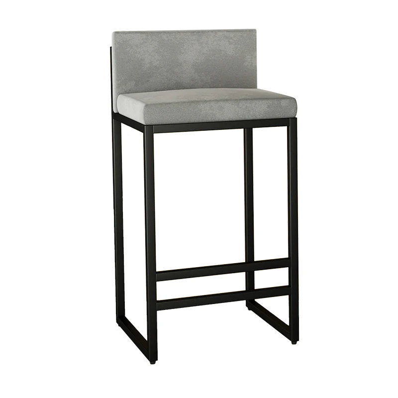 

Modern Mobile Luxury Backrest Bar Chairs Nordic Office Bar Stools Designer Low Back Restaurant Grey Tabouret De Bar Furniture
