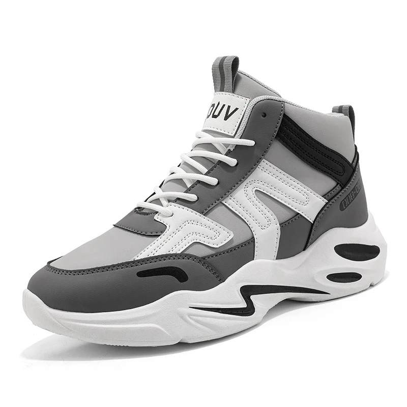 

Autumn Men's Sports Shoes Hard-Wearing Trend Comfortable Casual Shoes High Help Anti Slip Outdoor Walking Jogging Running Shoes